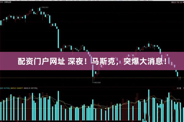 配资门户网址 深夜！马斯克，突爆大消息！
