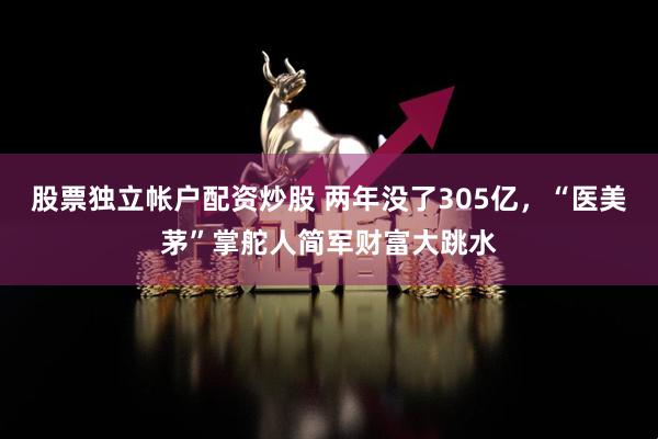 股票独立帐户配资炒股 两年没了305亿，“医美茅”掌舵人简军财富大跳水