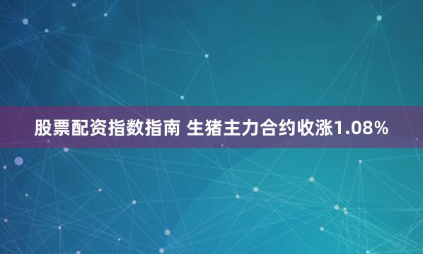 股票配资指数指南 生猪主力合约收涨1.08%